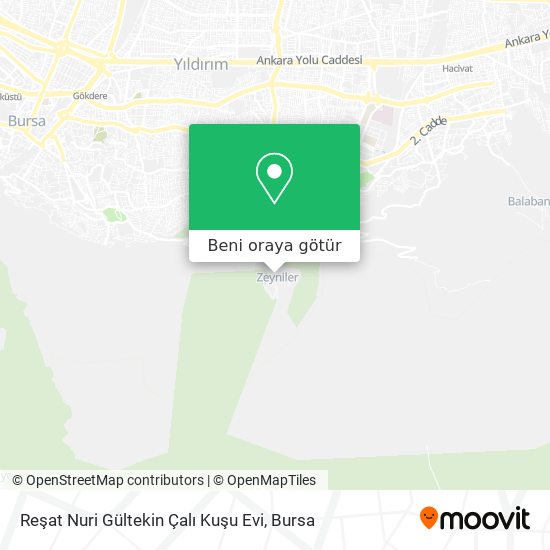 Reşat Nuri Gültekin Çalı Kuşu Evi harita