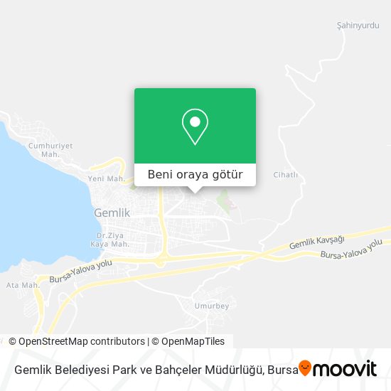 Gemlik Belediyesi Park ve Bahçeler Müdürlüğü harita