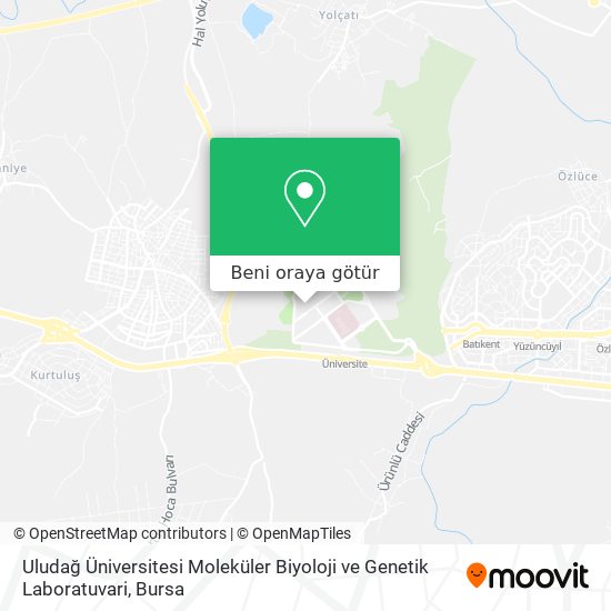 Uludağ Üniversitesi Moleküler Biyoloji ve Genetik Laboratuvari harita