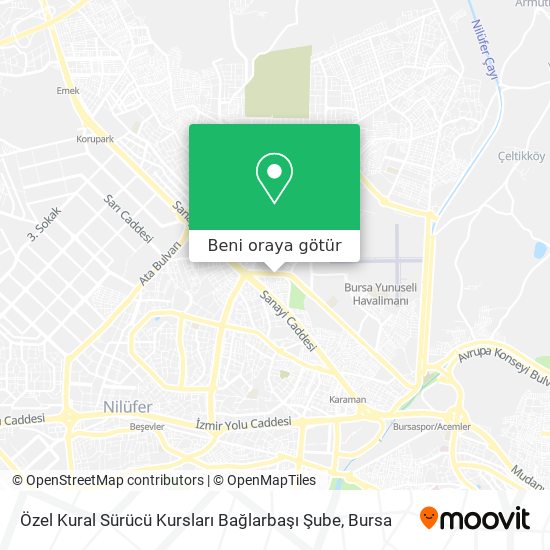 Özel Kural Sürücü Kursları Bağlarbaşı Şube harita