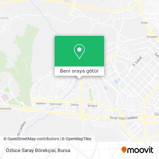 Özlüce Saray Börekçisi harita