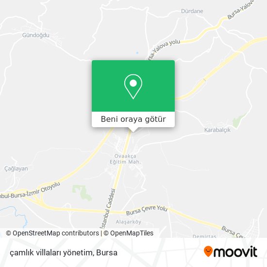 çamlık villaları yönetim harita