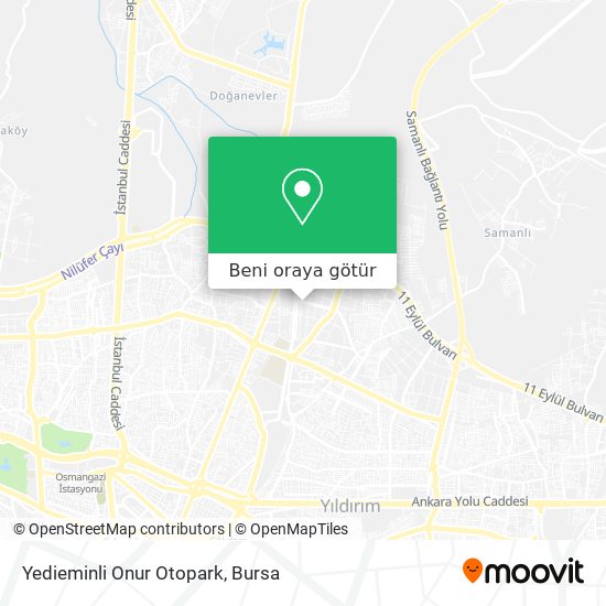 Yedieminli Onur Otopark harita