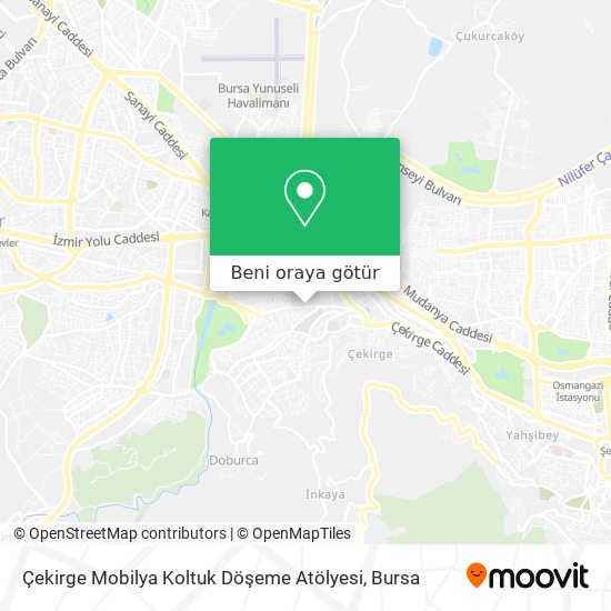Çekirge Mobilya Koltuk Döşeme Atölyesi harita