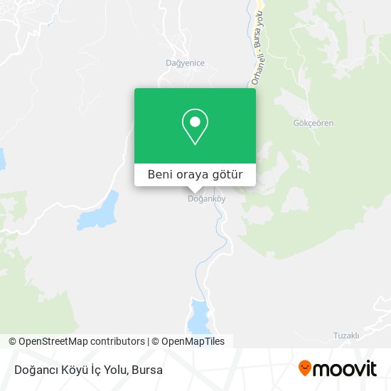 Doğancı Köyü İç Yolu harita