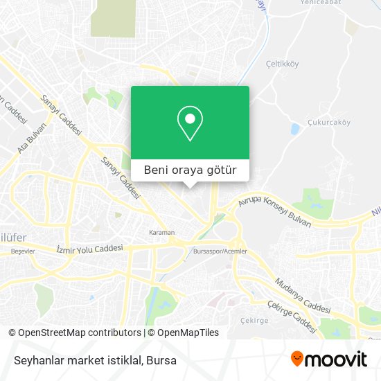 Seyhanlar market istiklal harita