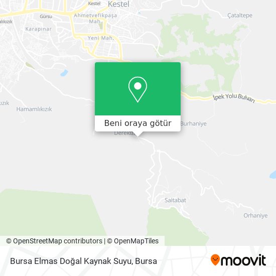Bursa Elmas Doğal Kaynak Suyu harita