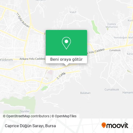 Caprice Düğün Sarayı harita