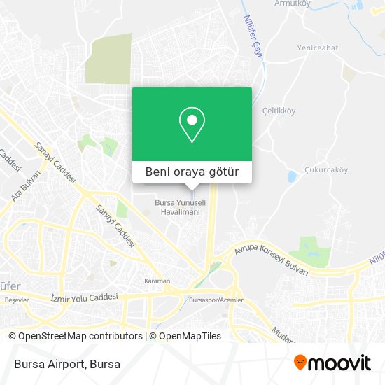 Bursa Airport harita