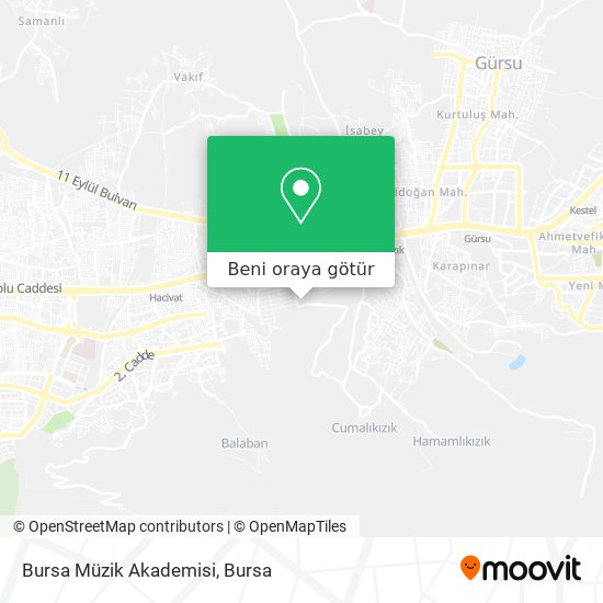 Bursa Müzik Akademisi harita