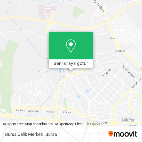 Bursa Celik Merkezi harita