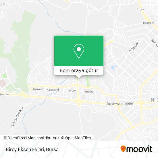 Birey Eksen Evleri harita