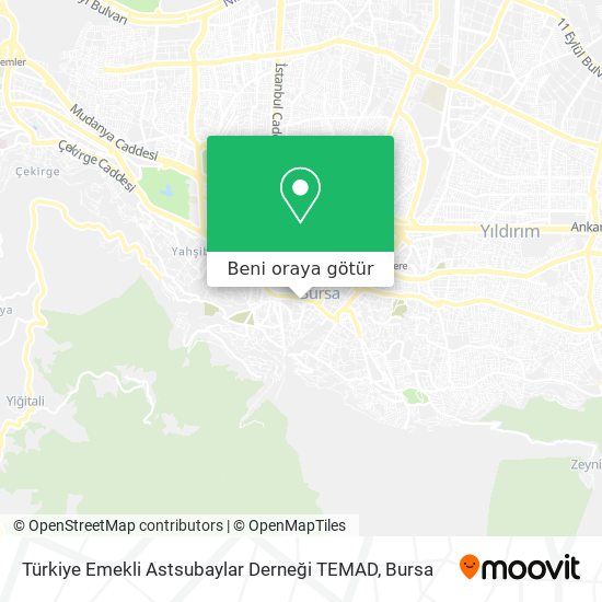 Türkiye Emekli Astsubaylar Derneği TEMAD harita