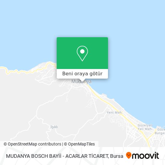 MUDANYA BOSCH BAYİİ - ACARLAR TİCARET harita