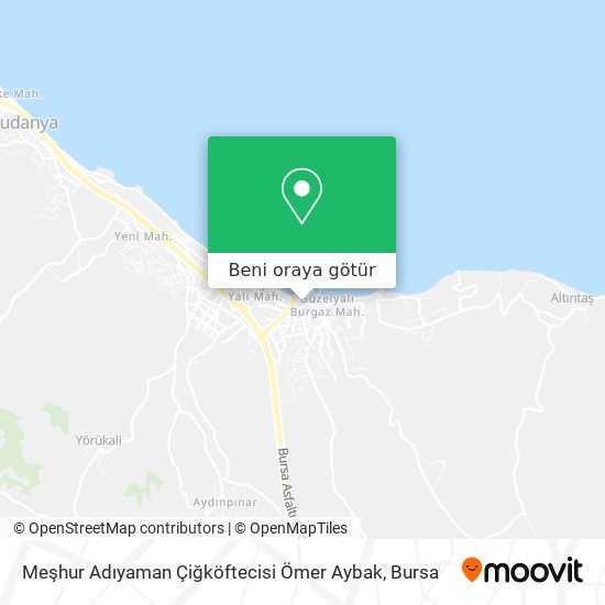 Meşhur Adıyaman Çiğköftecisi Ömer Aybak harita