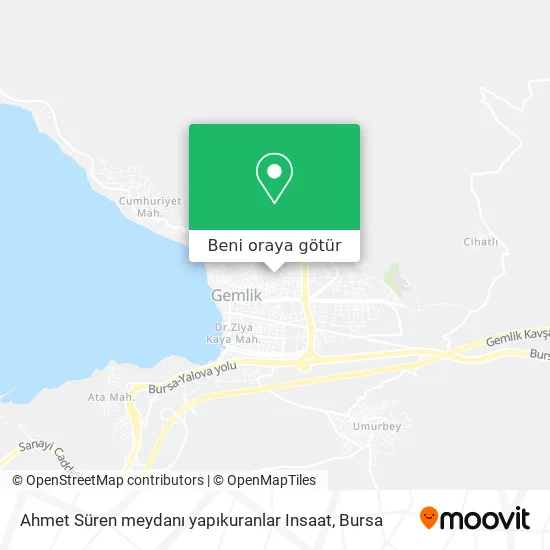 Ahmet Süren meydanı yapıkuranlar Insaat harita