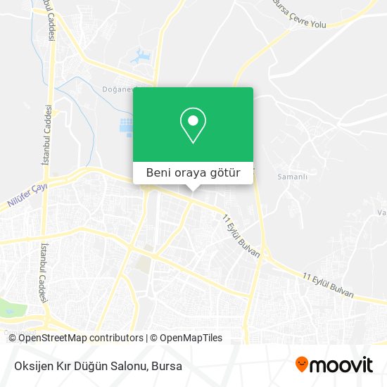 Oksijen Kır Düğün Salonu harita