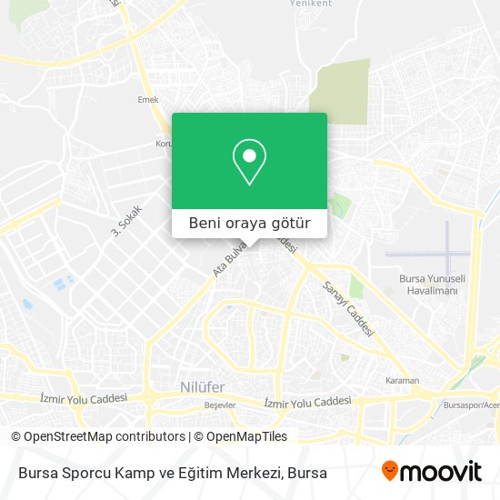 Bursa Sporcu Kamp  ve Eğitim Merkezi harita