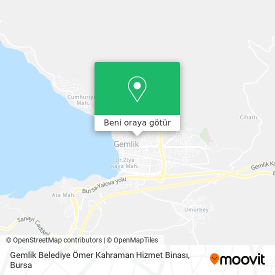 Gemlik Belediye Ömer Kahraman Hizmet Binası harita