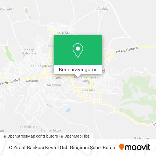 T.C Ziraat Bankası Kestel Osb Girişimci Şube harita