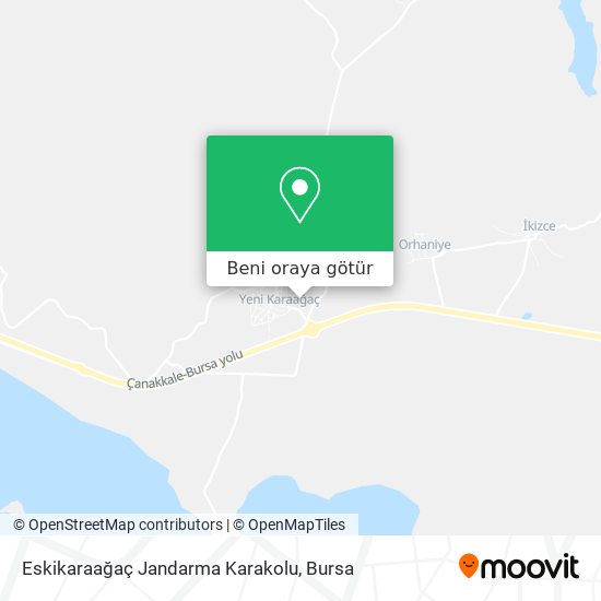 Eskikaraağaç Jandarma Karakolu harita