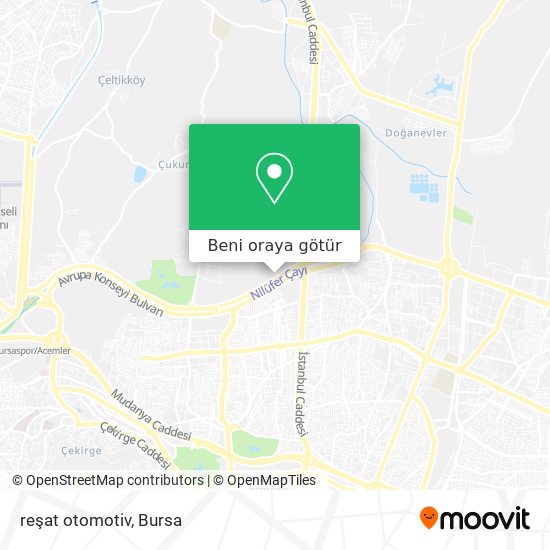 reşat otomotiv harita