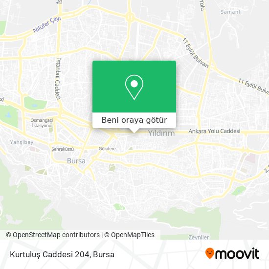 Kurtuluş Caddesi 204 harita