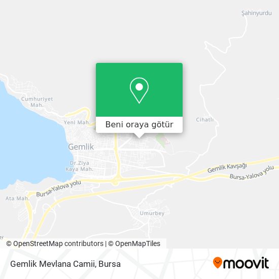 Gemlik Mevlana Camii harita