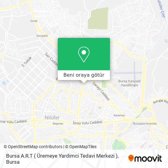 Bursa A.R.T ( Üremeye Yardimci Tedavi Merkezi ) harita