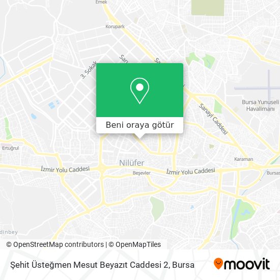Şehit Üsteğmen Mesut Beyazıt Caddesi 2 harita