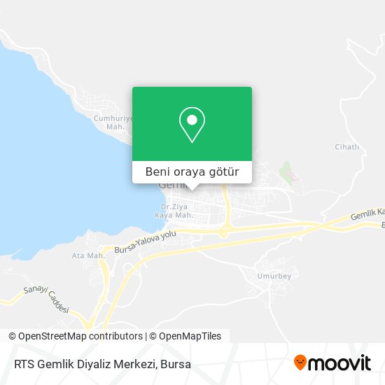 RTS Gemlik Diyaliz Merkezi harita