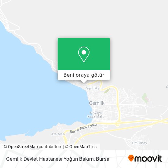 Gemlik Devlet Hastanesi Yoğun Bakım harita