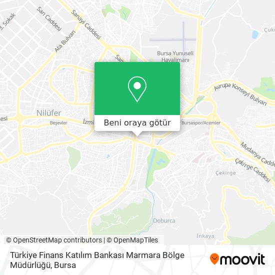 Türkiye Finans Katılım Bankası Marmara Bölge Müdürlüğü harita