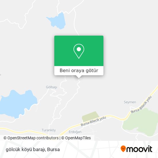 gölcük köyü barajı harita