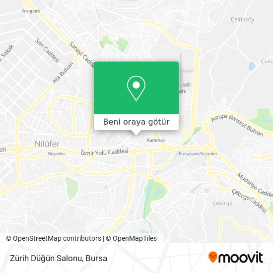 Zürih Düğün Salonu harita