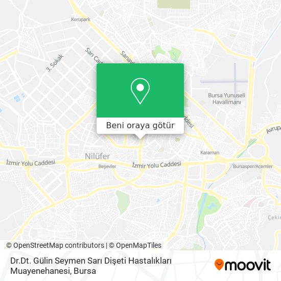 Dr.Dt. Gülin Seymen Sarı Dişeti Hastalıkları Muayenehanesi harita