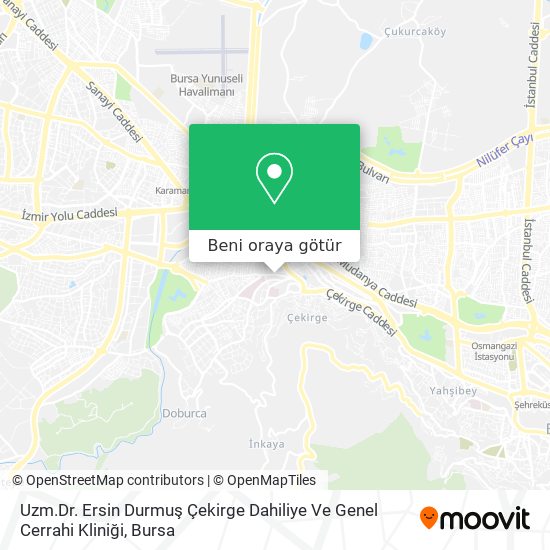 Uzm.Dr. Ersin Durmuş Çekirge Dahiliye Ve Genel Cerrahi Kliniği harita