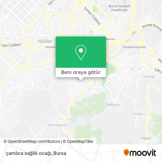 çamlıca sağlık ocağı harita
