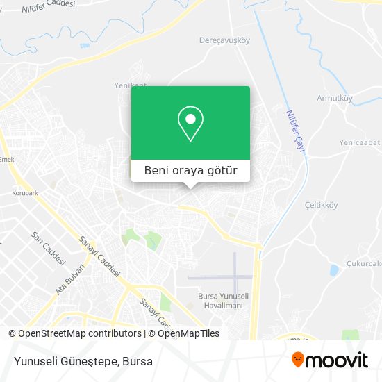 Yunuseli Güneştepe harita