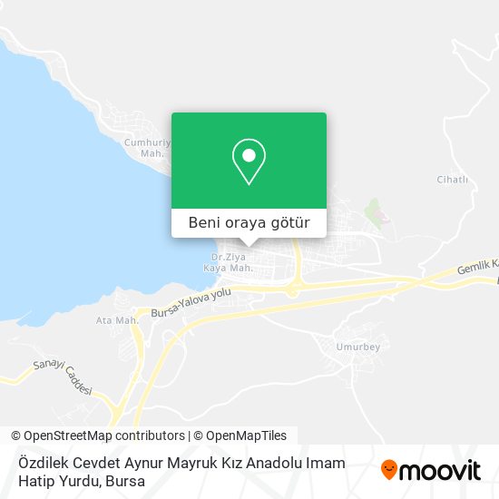 Özdilek Cevdet Aynur Mayruk Kız Anadolu Imam Hatip Yurdu harita