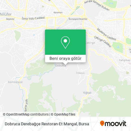 Dobruca Derebağçe Restoran-Et Mangal harita