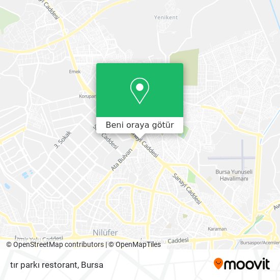 tır parkı restorant harita
