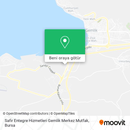 Safir Entegre Hizmetleri Gemlik Merkez Mutfak harita