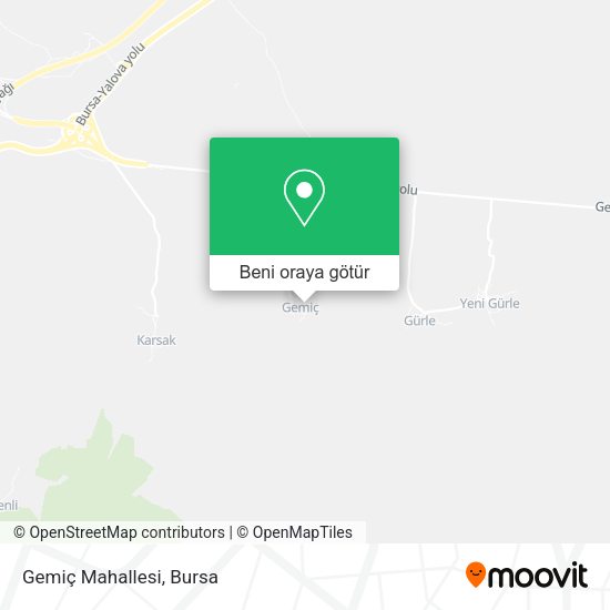 Gemiç Mahallesi harita