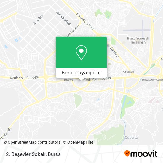 2. Beşevler Sokak harita