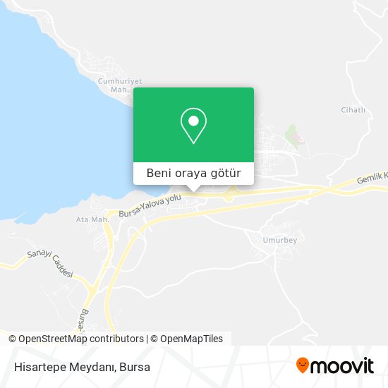 Hisartepe Meydanı harita