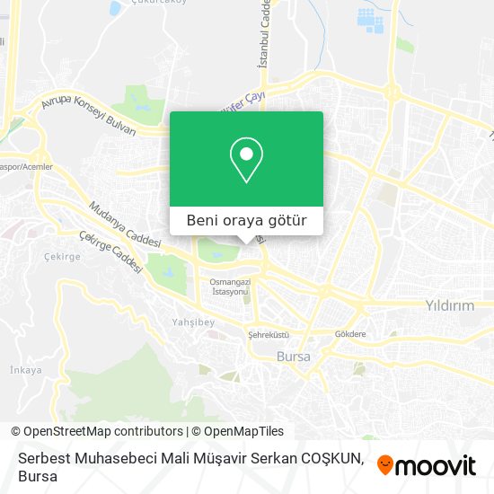 Serbest Muhasebeci Mali Müşavir Serkan COŞKUN harita