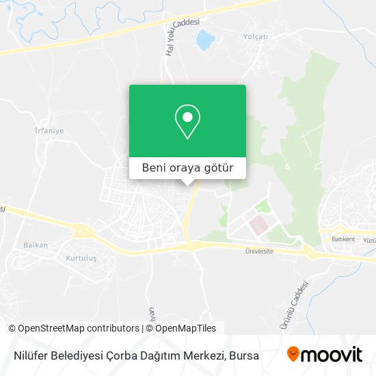 Nilüfer Belediyesi Çorba Dağıtım Merkezi harita