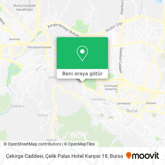 Çekirge Caddesi, Çelik Palas Hotel Karşısı 18 harita