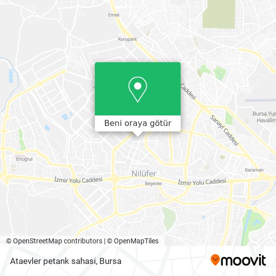 Ataevler petank sahasi harita